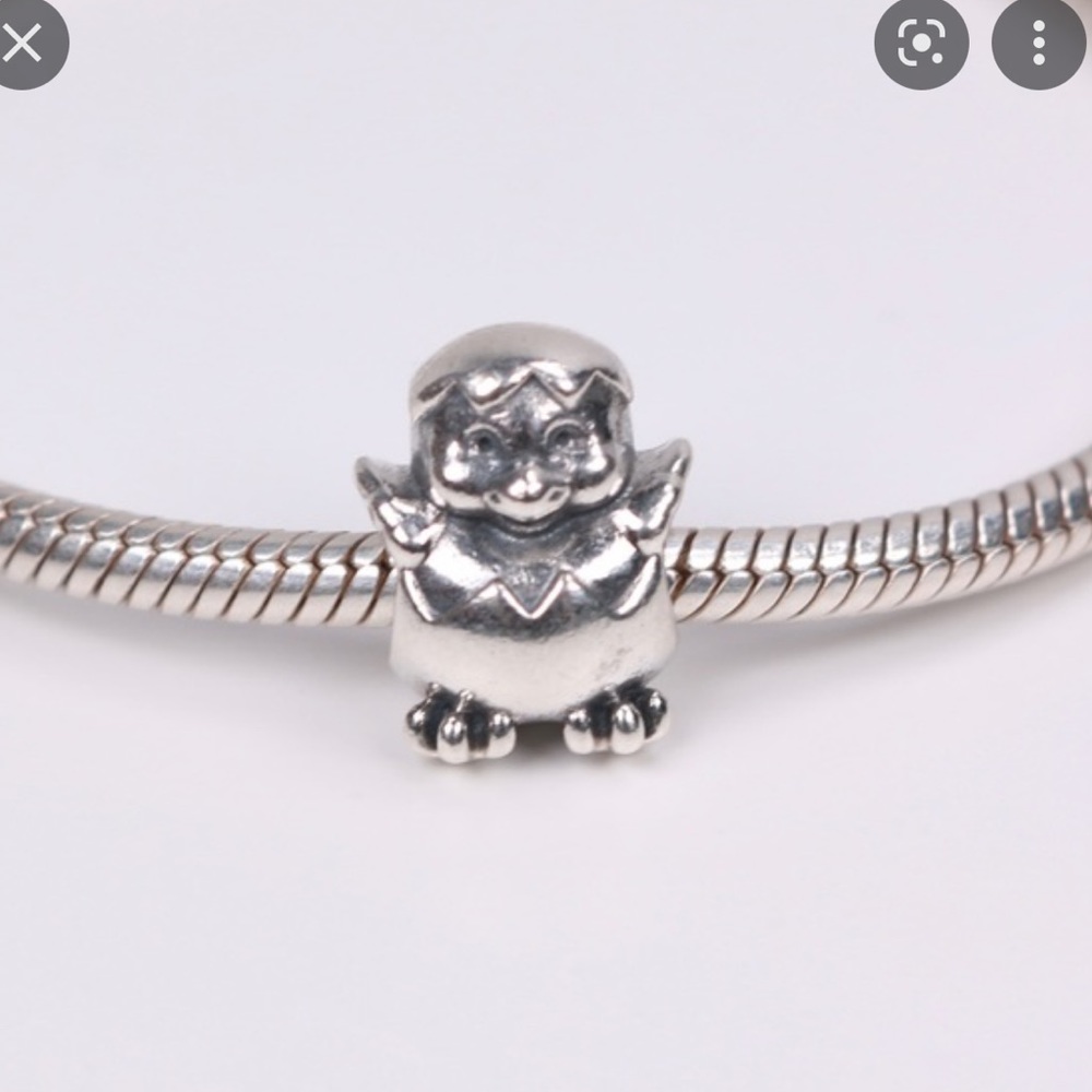Authentic Pandora Charm "Easter Chick" - Hatching Chicken 790528 retired RARE